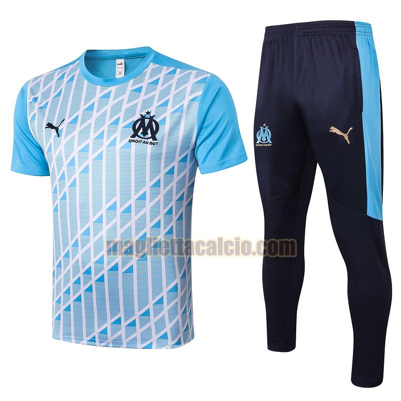 maglia calcio completo olympique marsiglia uomo blu 2020-2021