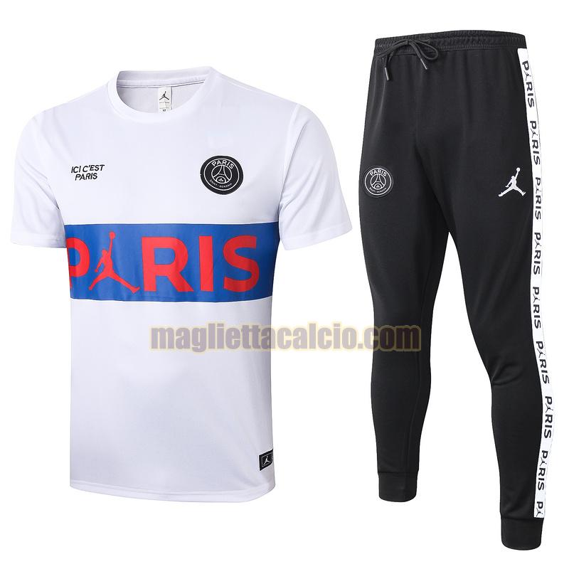 maglia calcio completo paris saint germain uomo bianco blu 2020-2021