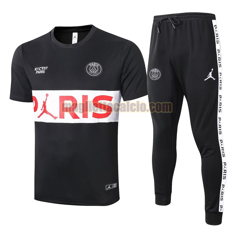 maglia calcio completo paris saint germain uomo nero bianco 2020-2021
