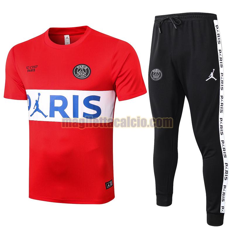 maglia calcio completo paris saint germain uomo rosso bianco 2020-2021