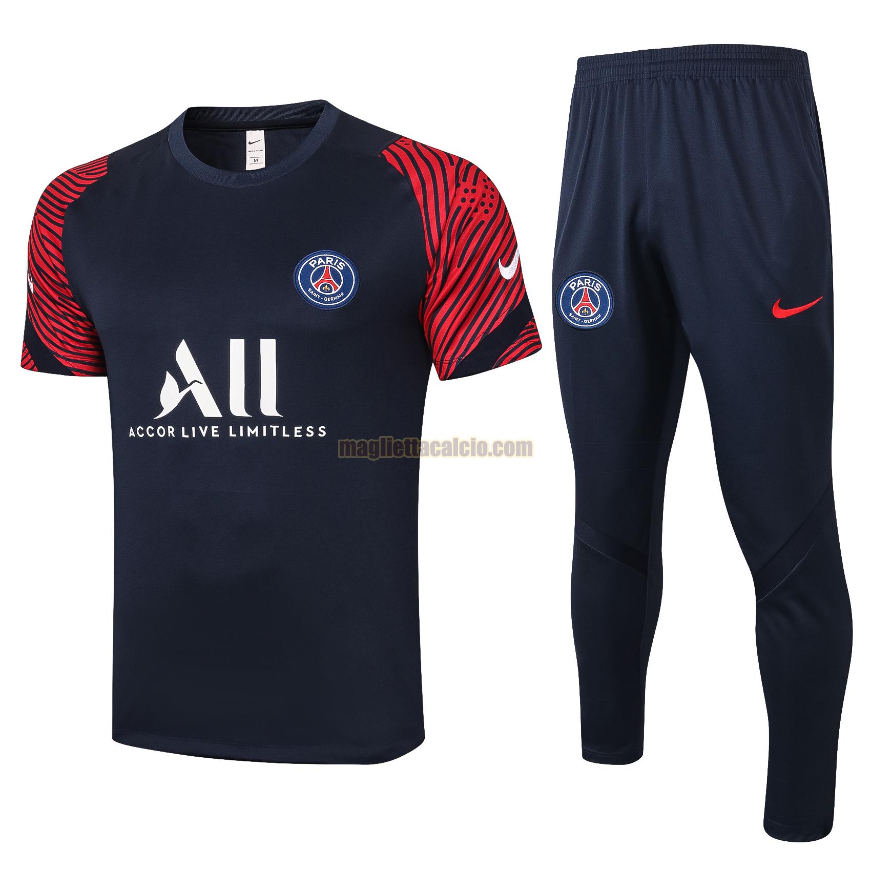 maglia calcio completo paris saint germain uomo rosso blu 2020-2021