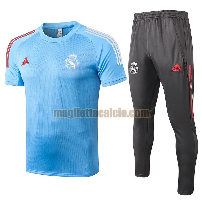 maglia calcio completo real madrid uomo blu 2020-2021
