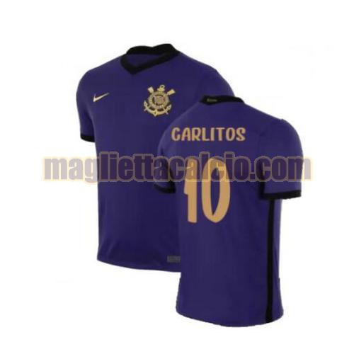 maglia carlitos 10 corinthians paulista uomo terza 2021-2022