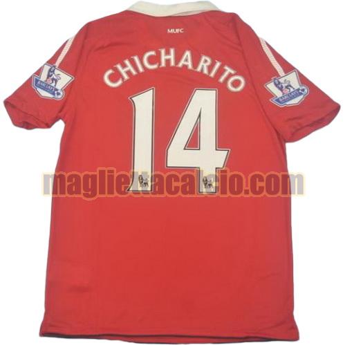 maglia chicharito 14 manchester united uomo prima divisa pl 2010-2011