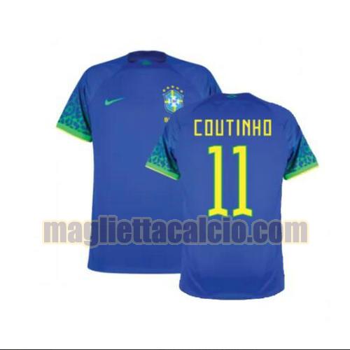 maglia coutinho 11 brasile uomo seconda 2022