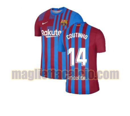 maglia coutinho 14 barcellona uomo prima 2021-2022