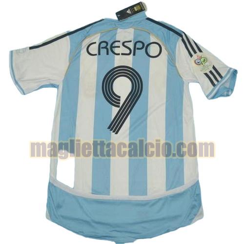 maglia crespo 9 argentina uomo prima divisa coppa del mondo 2006