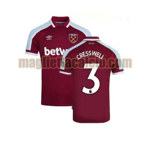 maglia cresswell 3 west ham united uomo prima 2021-2022