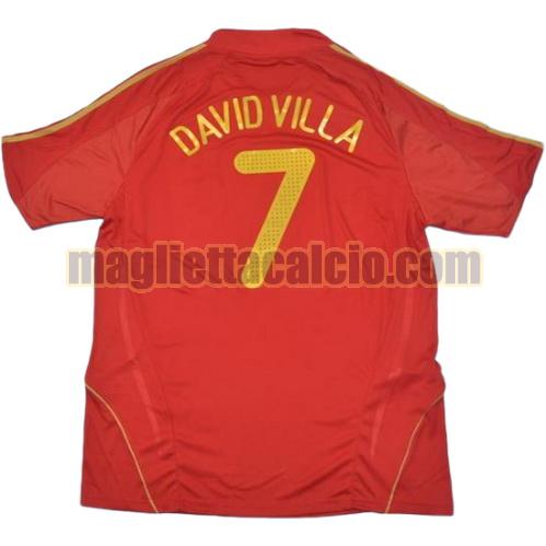 maglia david villa 7 spagna uomo prima divisa 2008