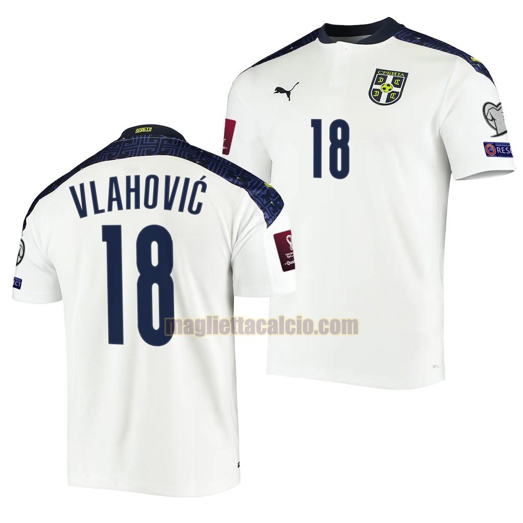 maglia dusan vlahovic 18 serbia uomo seconda 2022
