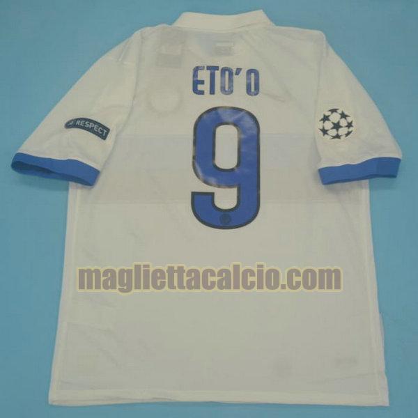 maglia eto'o 9 inter uomo bianco seconda 2009-2010