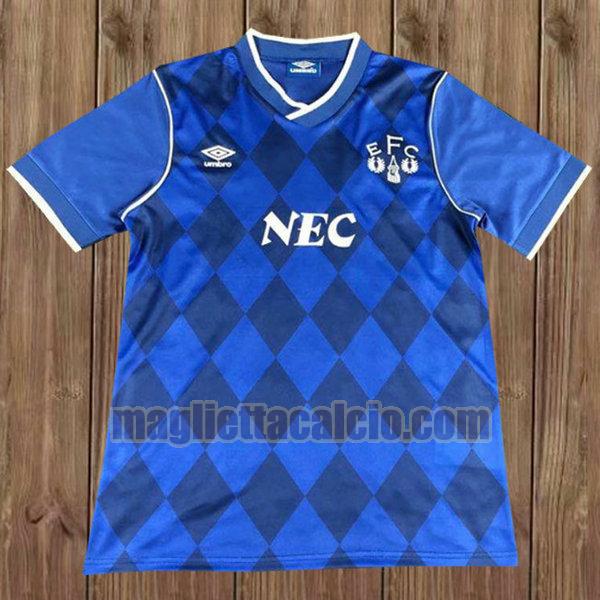  maglia everton uomo blu prima divisa 1986-1987