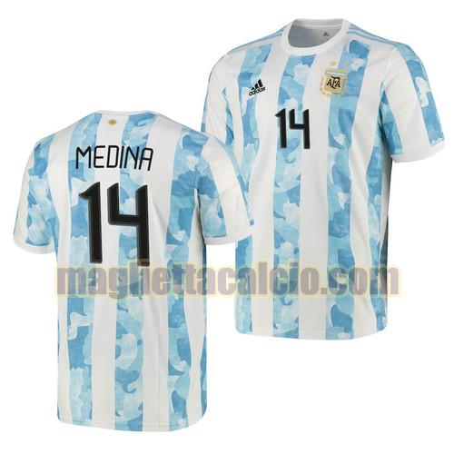maglia facundo medina 14 argentina uomo prima 2021-2022