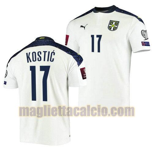maglia filip kostic 17 serbia uomo seconda 2022