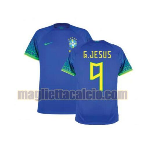 maglia g.jesus 9 brasile uomo seconda 2022