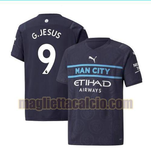 maglia g.jesus 9 manchester city uomo terza 2021-2022