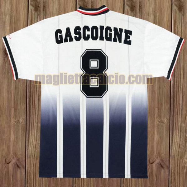 maglia gascoigne 8 glasgow rangers uomo bianca seconda divisa 1997-1999