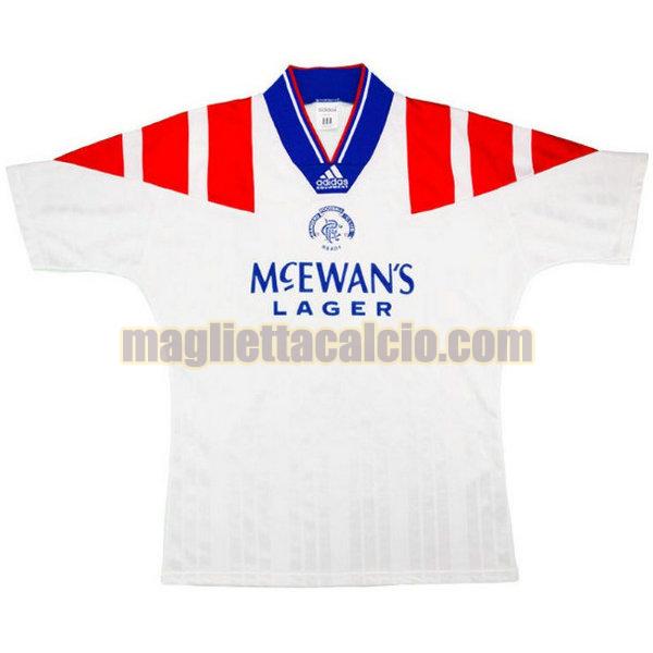 maglia glasgow rangers uomo bianca seconda divisa 1992-1993