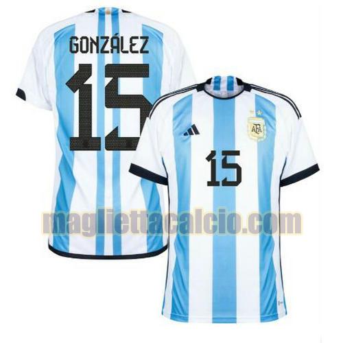 maglia gonzalez 15 argentina uomo prima 2022