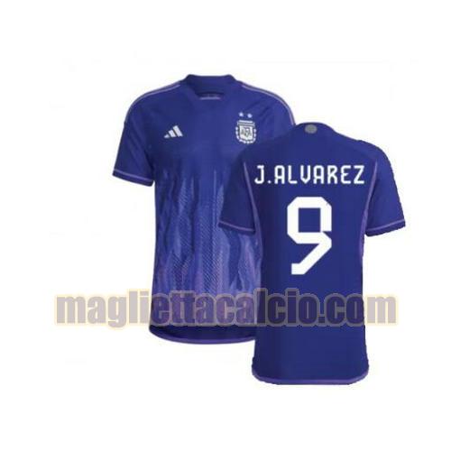 maglia j.alvarez 9 argentina uomo seconda 2022