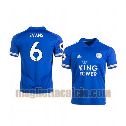 maglia jonny evans 6 leicester city uomo prima 2020-2021