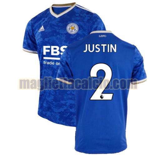 maglia justin 2 leicester city uomo prima 2021-2022