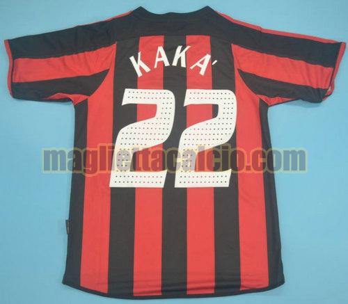 maglia kaka 22 ac milan uomo prima divisa 2003-2004