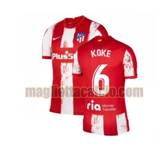 maglia koke 6 atletico madrid uomo prima 2021-2022