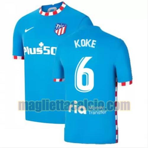 maglia koke 6 atletico madrid uomo terza 2021-2022