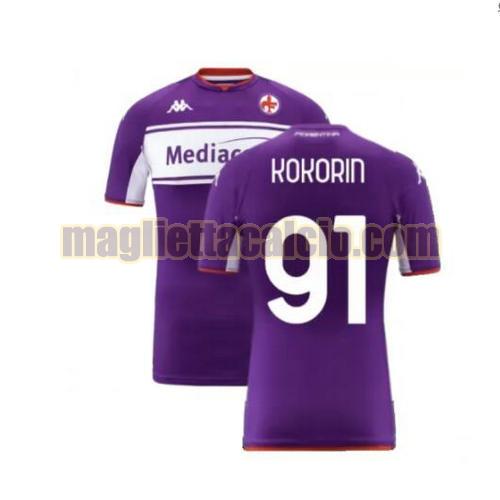 maglia kokorin 91 fiorentina uomo prima 2021-2022