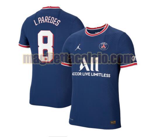 maglia l.paredes 8 paris saint germain uomo prima 2021-2022