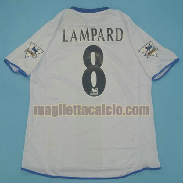 maglia lampard 8 chelsea uomo bianca seconda divisa 2003-2005
