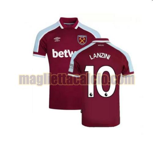 maglia lanzini 10 west ham united uomo prima 2021-2022