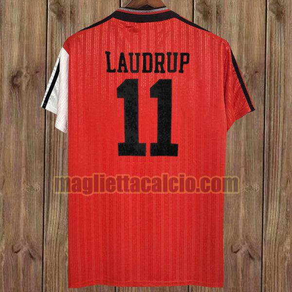 maglia laudrup 11 glasgow rangers uomo rosso seconda divisa 1995-1996