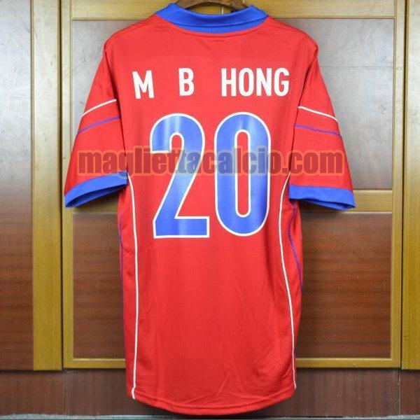 maglia m b hong 20 corea uomo rosso prima divisa 1998