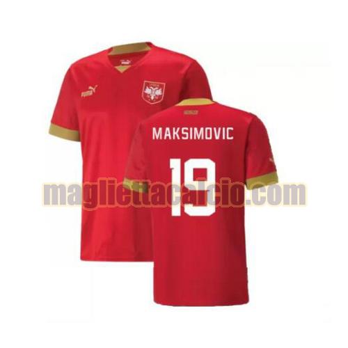 maglia maksimovic 19 serbia uomo prima 2022