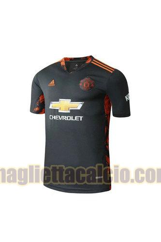 maglia manchester united uomo nero arancia portiere 2020-2021