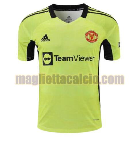 maglia manchester united uomo portiera verde fluorescente 2021-2022