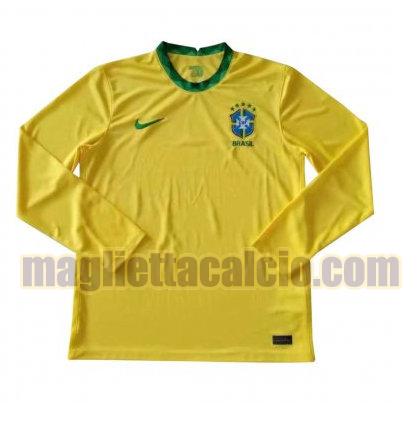 maglia mancia lunga brasile uomo prima 2021-2022