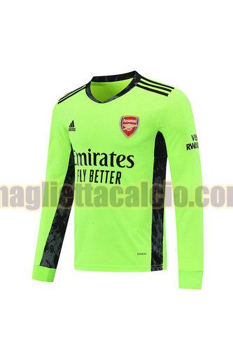 maglia manica lunga arsenal uomo verde portiere 2020-2021