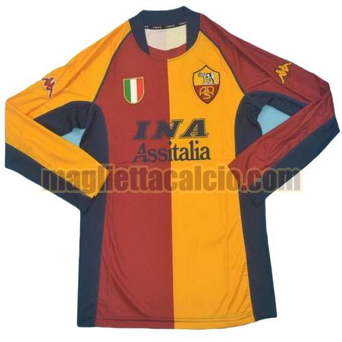 maglia manica lunga as roma uomo prima divisa 2001-2002