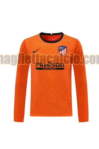 maglia manica lunga atletico madrid uomo arancia portiere 2020-2021