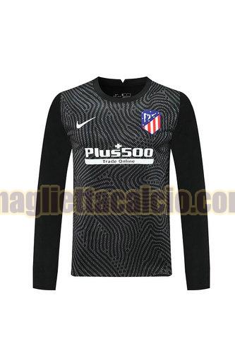 maglia manica lunga atletico madrid uomo nero portiere 2020-2021