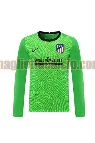 maglia manica lunga atletico madrid uomo verde portiere 2020-2021