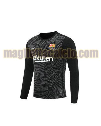 maglia manica lunga barcellona uomo nero portiere 2020-2021