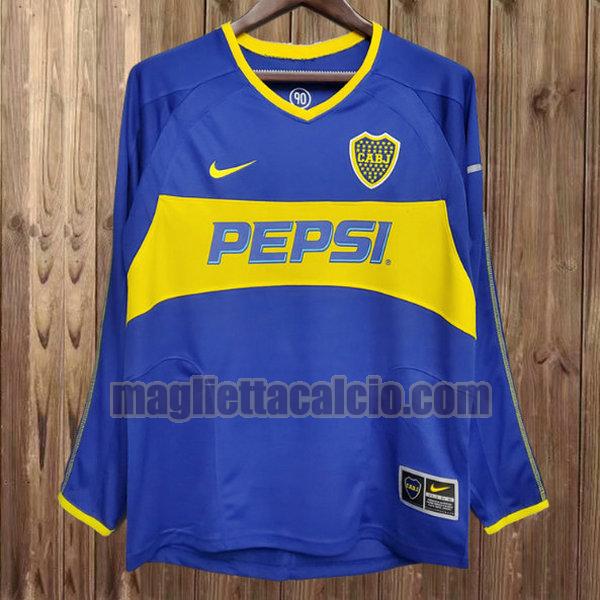maglia manica lunga boca juniors uomo blu prima divisa 2003-2004