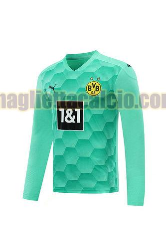 maglia manica lunga borussia dortmund uomo verde portiere 2020-2021