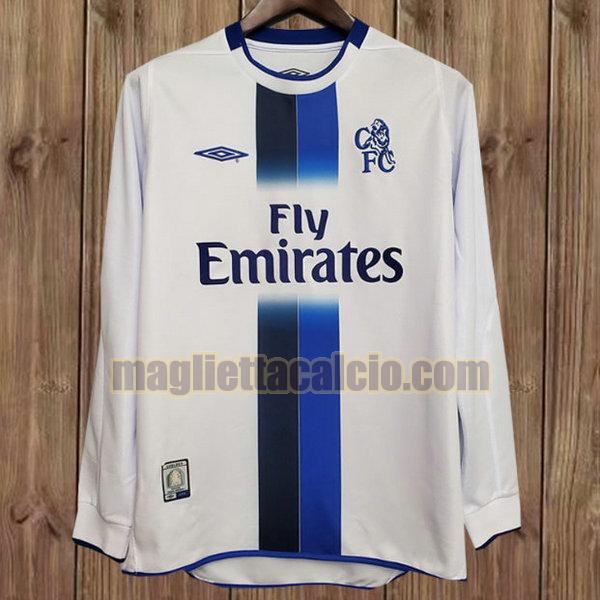 maglia manica lunga chelsea uomo bianca seconda divisa 2003-2005