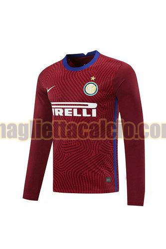 maglia manica lunga inter milan uomo rosso portiere 2020-2021