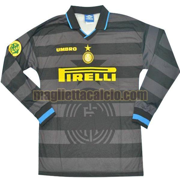 maglia manica lunga inter milan uomo seconda divise 2010-2011